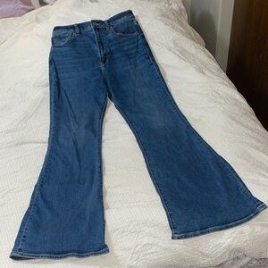 Abercrombie & Fitch Dark ultra high rise Flare Jeans